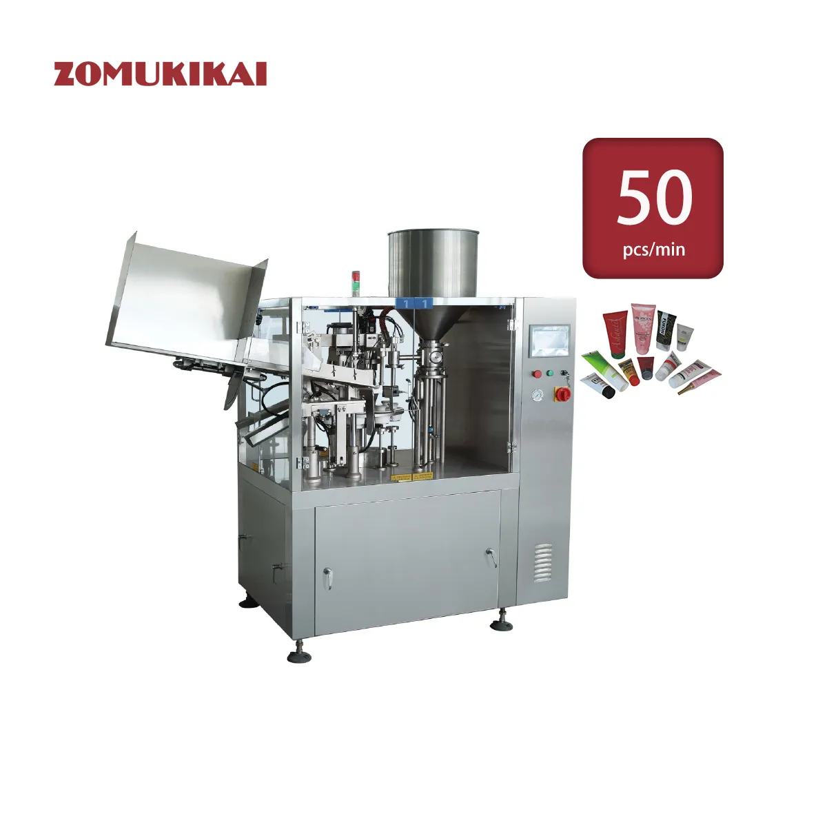 Plastic tube filling sealing machine